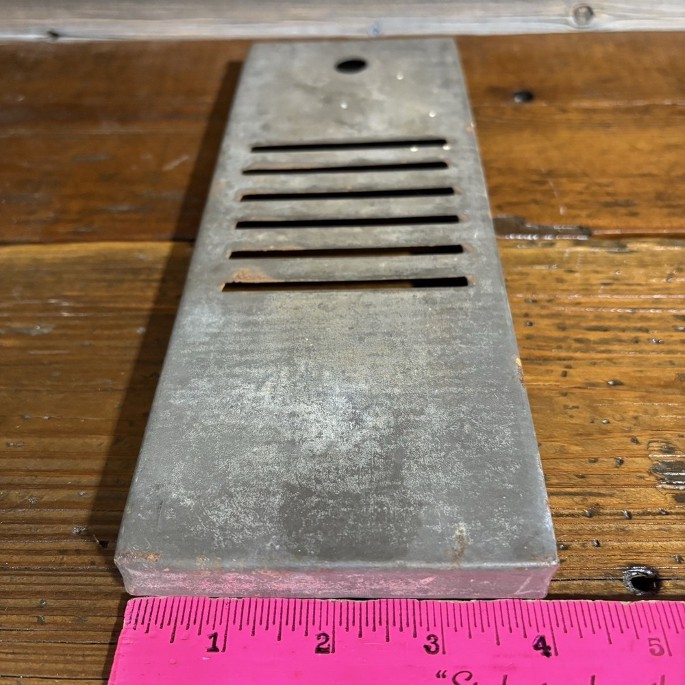 Lusher Bros Steel Shredder Antique Late 1800s Patent Elkhart Indiana 11x4 Patina - Picture 4 of 8